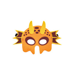 Oranžová dračia maska pre deti