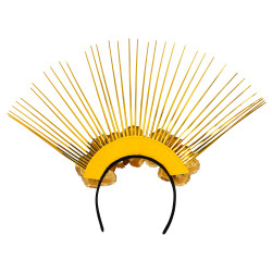 Zlatá květinová čelenka Nova