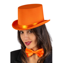 Oranžový karnevalový cylindrický klobúk