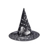 Čarodějnický klobouk s motivem kostí