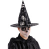 Čarodějnický klobouk s motivem kostí