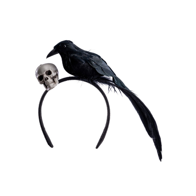 Čelenka s havranem a lebkou