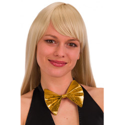 Zlatá lesklá látková motýlik