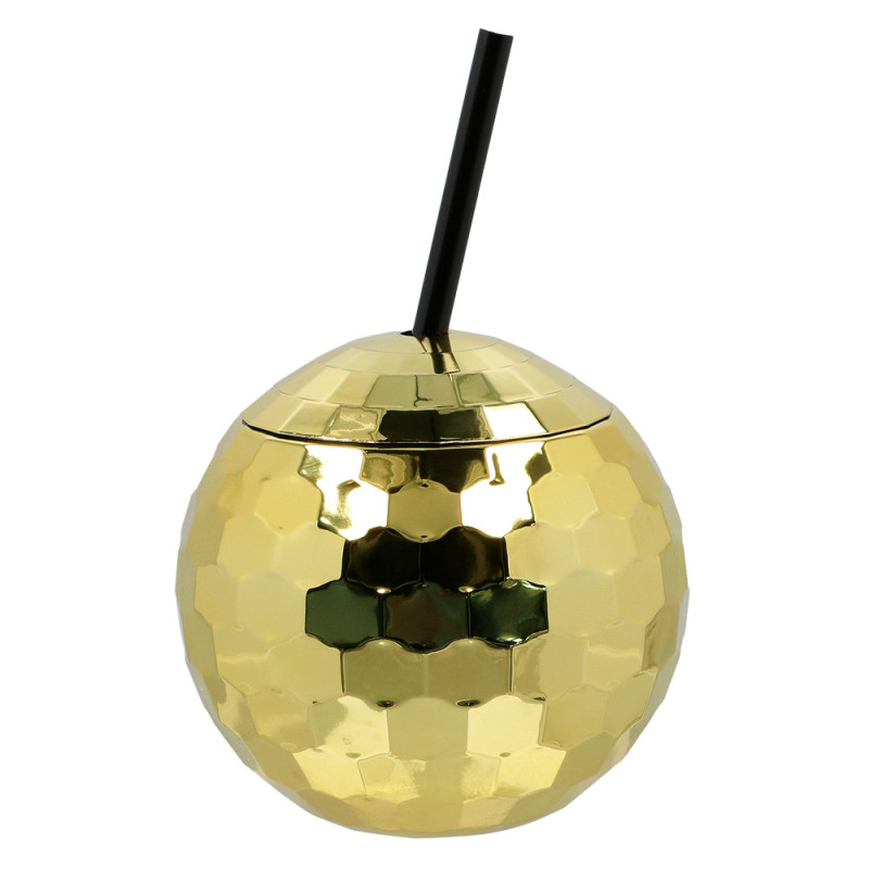 Zlatý pohár discokoule s brčkem