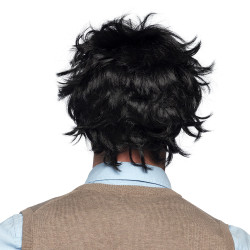 Pánská černá paruka Nerd