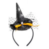 Čarodějnický klobouček s lebkou na čelence