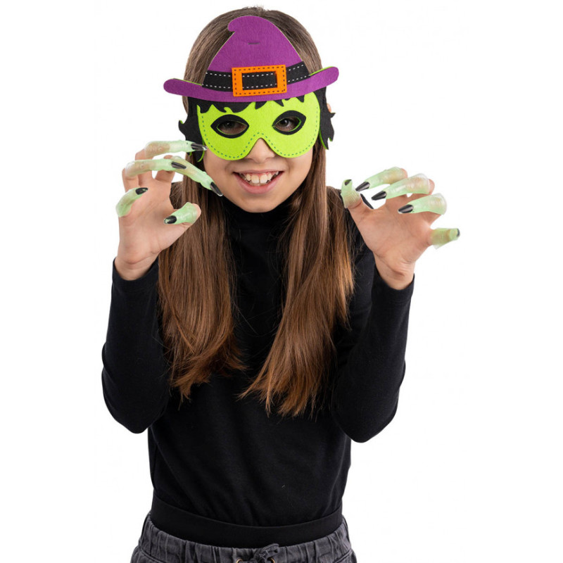 Plstěná maska čarodějnice