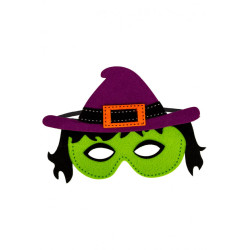 Plstěná maska čarodějnice