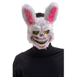 Plastová maska strašidelného zajaca s plyšom