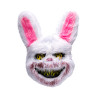 Plastová maska strašidelného zajaca s plyšom