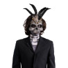 Plastová maska voodoo lebky s čelenkou