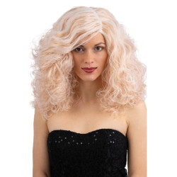 Blond vlnité parochne pre ženy s melírom