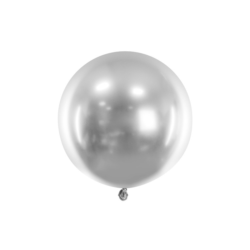Latexový balónek stříbrný lesklý 60 cm