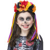 Barevná květinová čelenka se stužkami