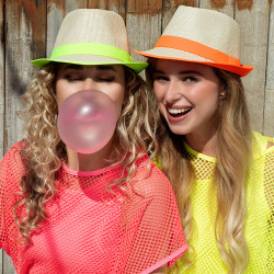 Dámské tričko síťované neonově růžové