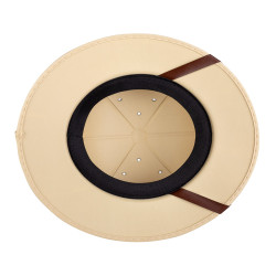 Béžový cestovateľský klobúk