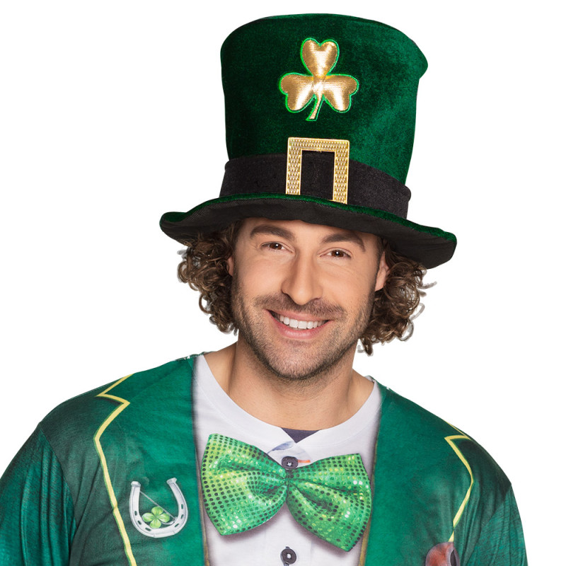 Zelený cylindr  Patrick's day s trojlístkem