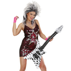 Nafukovací kytara zebra PVC