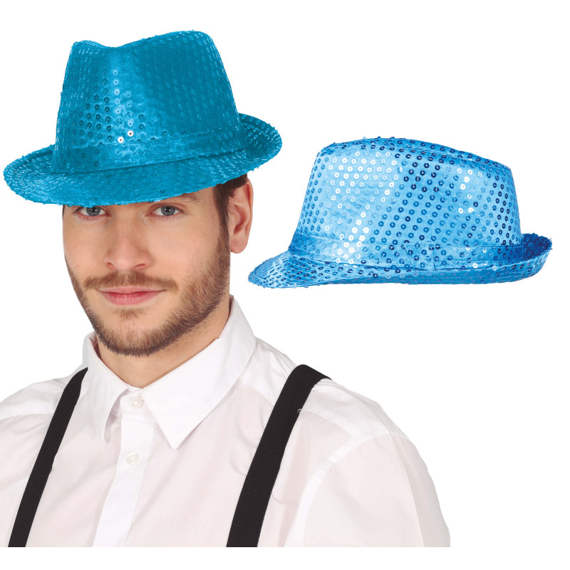 Modrá čiapka s flitrami