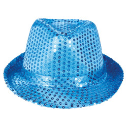 Modrá čiapka s flitrami