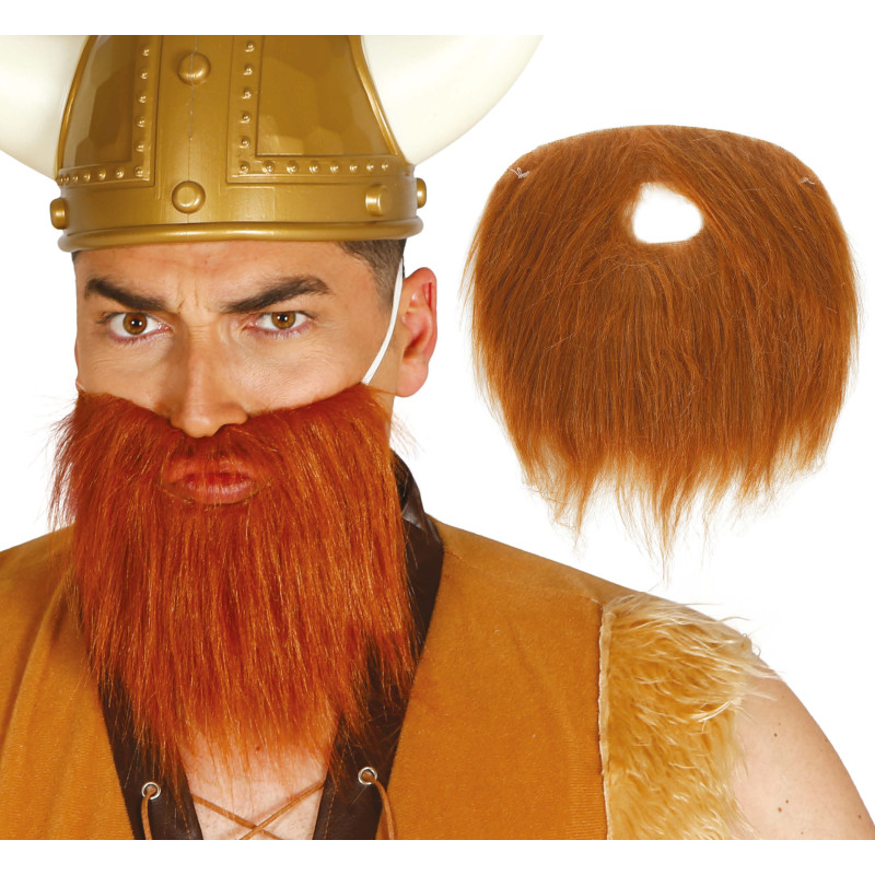 Hnědé rovné vousy s knírkem