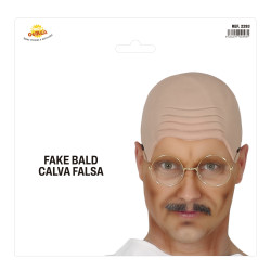 Latexová plešatá hlava s vráskami
