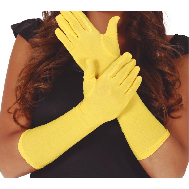 Rukavičky žluté dlouhé