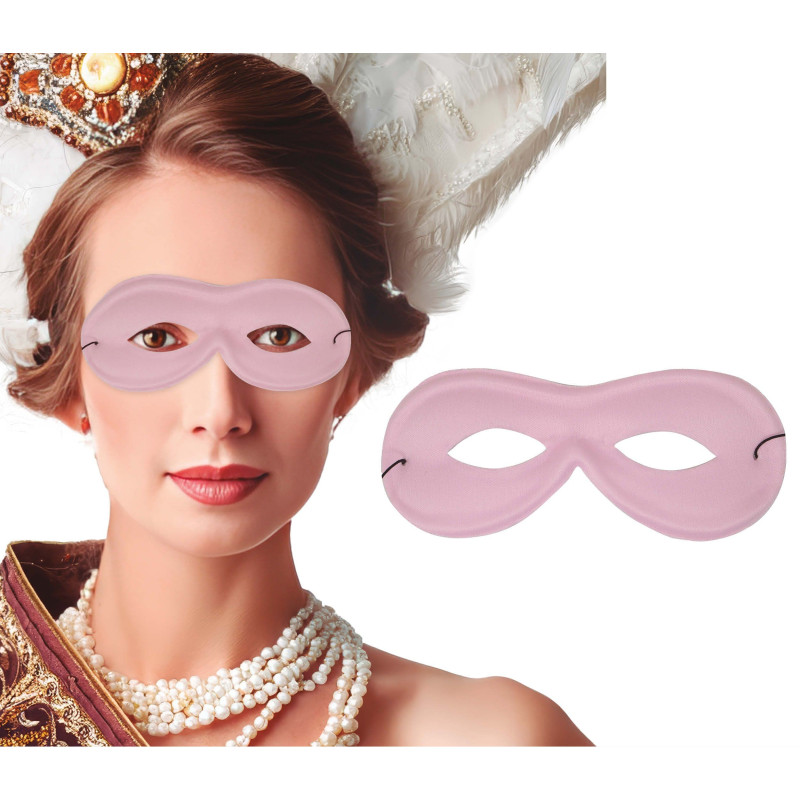 Škraboška domino růžová