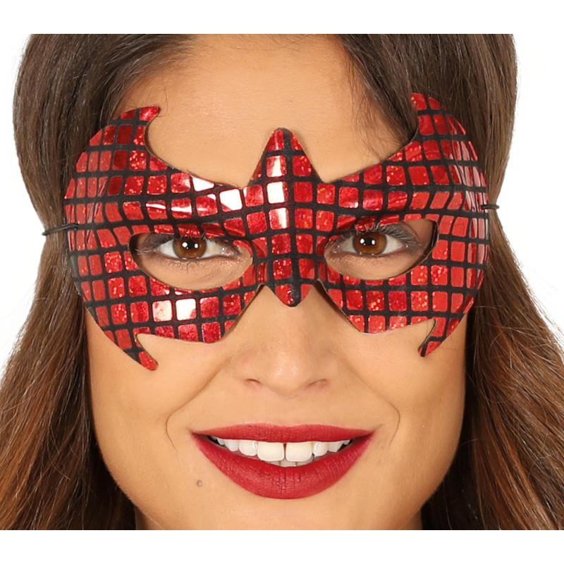 Škraboška superhrdiny motiv pavučina