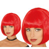 Krátká paruka mikádo s ofinou červená