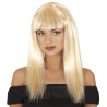 Středně dlouhá paruka mikádo s ofinou blond