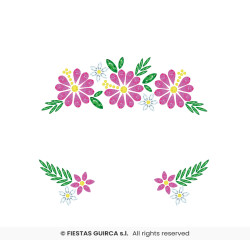 Dočasné havajské tetovanie s motívom kvetov