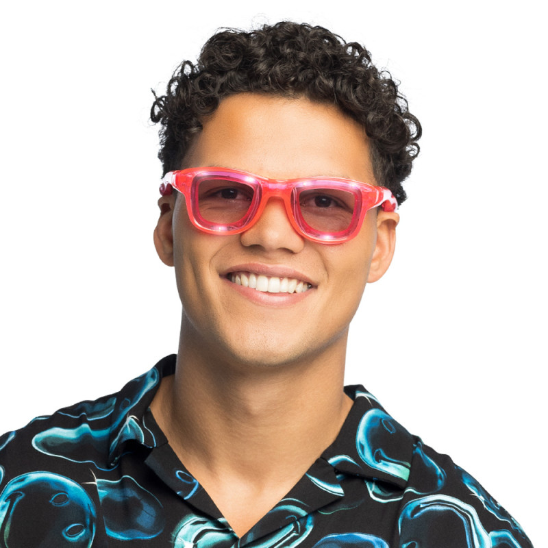 LED párty brýle Blikající růžové