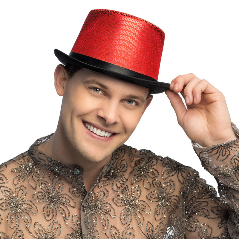 Klobouk Caprice cylindr červený