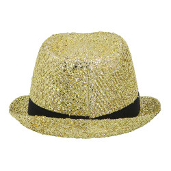 Třpytivý zlatý klobouček 'Šťastný nový rok'