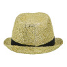 Třpytivý zlatý klobouček 'Šťastný nový rok'