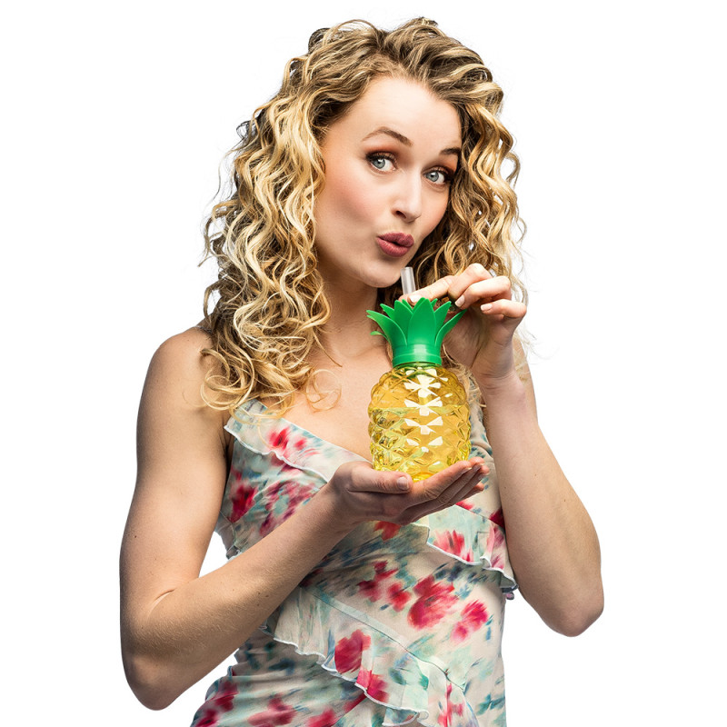 LED kelímek Ananas s brčkem (50 cl)