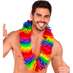 Hustý havajský veniec viacfarebný