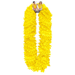 Hustý havajský věnec žlutý