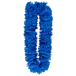 Hustý havajský věnec modrý