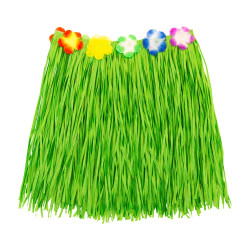 Zelená havajská sukně s květinami