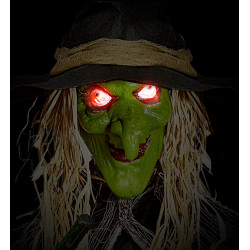 Čarodějnice s koštětem a blikajícíma očima 240 cm