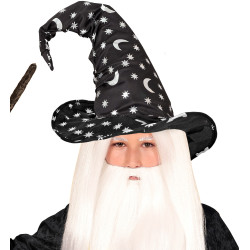 Čarodějnický klobouk s měsícem a hvězdami dětský