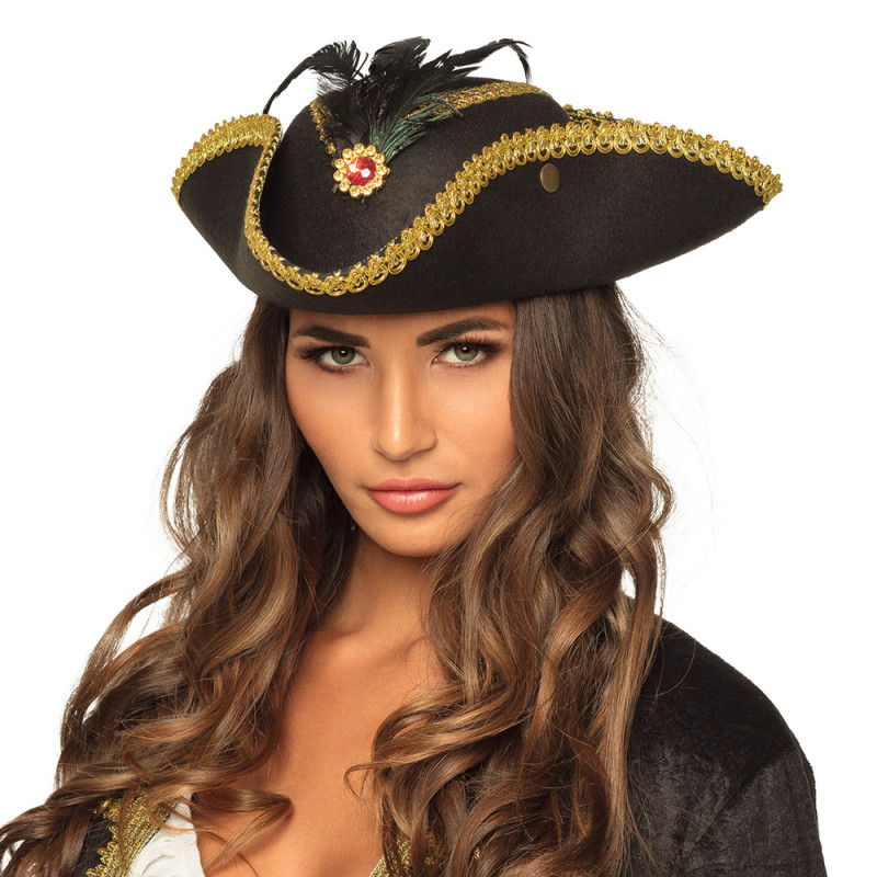 Klobouk admirálka s peřím