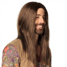 Paruka hippie hnědá pánská