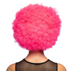 Paruka afro růžová XL