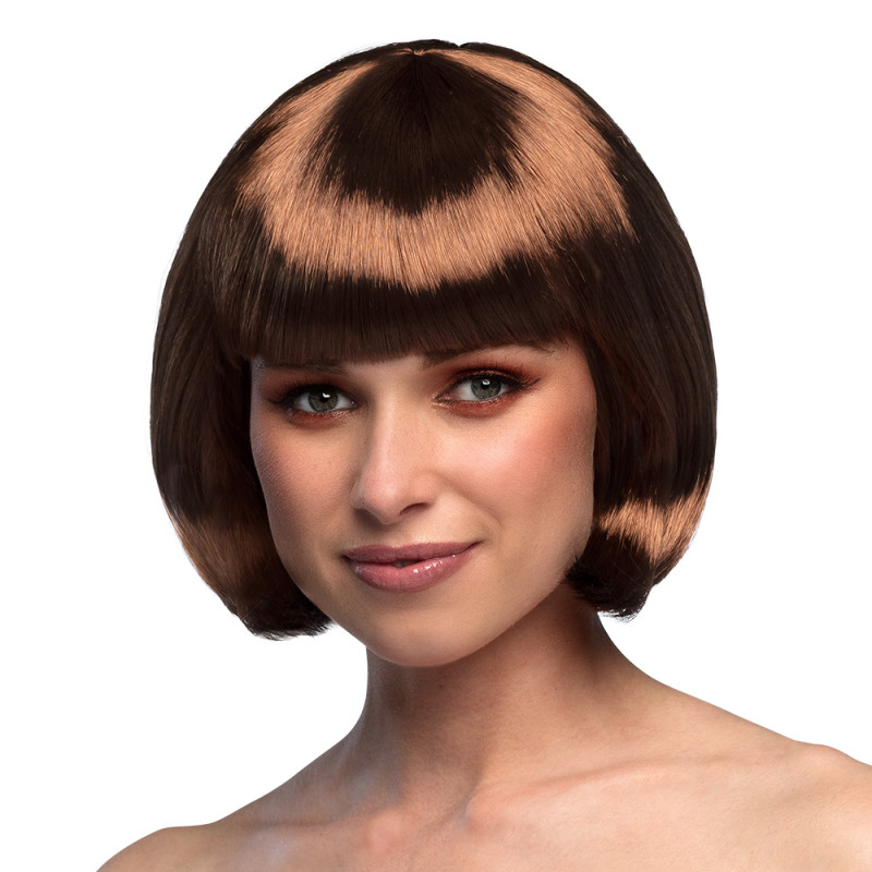 Paruka hnědé mikádo s ofinou