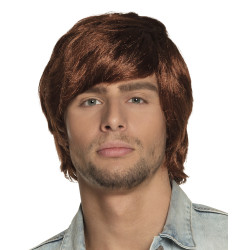 Paruka pánská hnědá krátká