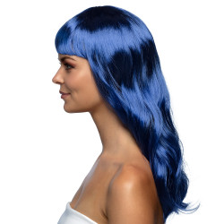 Paruka dámská modrá dlouhá