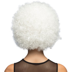 Afro parochňa, biela, XL